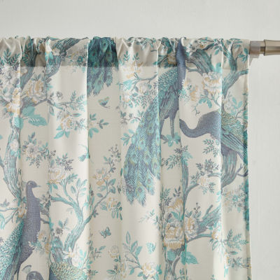 Laura Ashley Belvedere Rod Pocket Light-Filtering Set of 2 Curtain Panel
