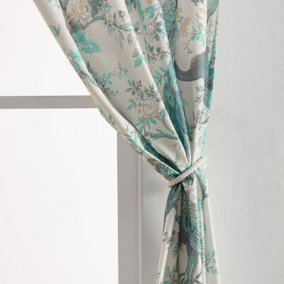 Laura Ashley Belvedere Rod Pocket Light-Filtering Set of 2 Curtain Panel