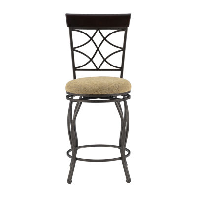 Curved-Back Swivel Barstool