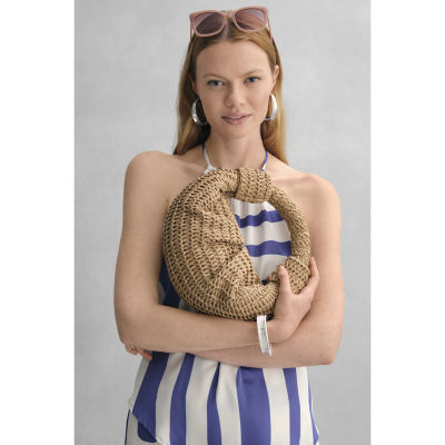 SOL and MER Crochet Croissant Clutch