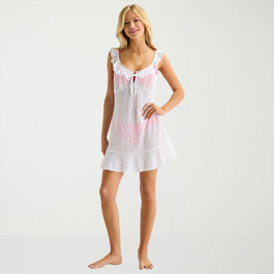 Arizona Womens Floral Floral Juniors Dress Swimsuit Cover-Up