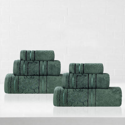 SUPERIOR® Sadie Zero Twist Jacquard Cotton 6-pc. Quick Dry Bath Towel Set