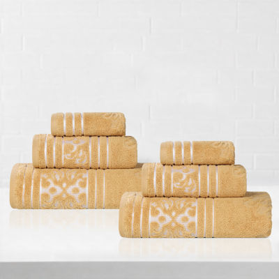 SUPERIOR® Sadie Zero Twist Jacquard Cotton 6-pc. Quick Dry Bath Towel Set