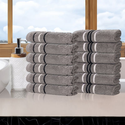 SUPERIOR® Sadie Zero Twist Jacquard Solid Cotton 12-pc. Quick Dry Washcloth