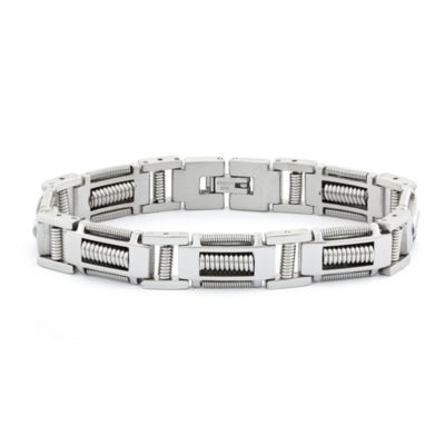 Mens Stainless Steel  8.25", 12mm Link Bracelet