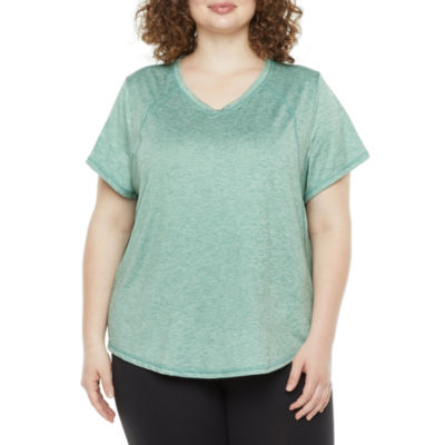 Xersion Womens V Neck Long Sleeve T-Shirt - JCPenney