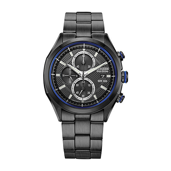 Drive from Citizen Drive Mens Chronograph Black Stainless Steel Bracelet Watch Ca0438-52e