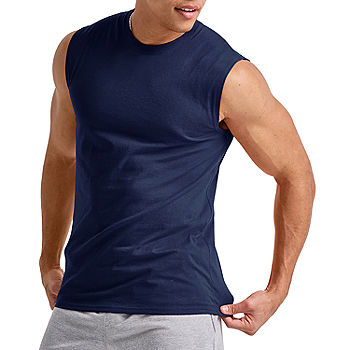 Hanes Originals Tri-Blend Top, Lightweight Men, Sleeveless Tank Shirt, Deep  Forte Blue Pe Heather at  Men's Clothing store