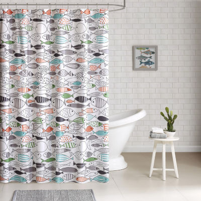 Hipstyle Madfish Shower Curtain, Color White JCPenney