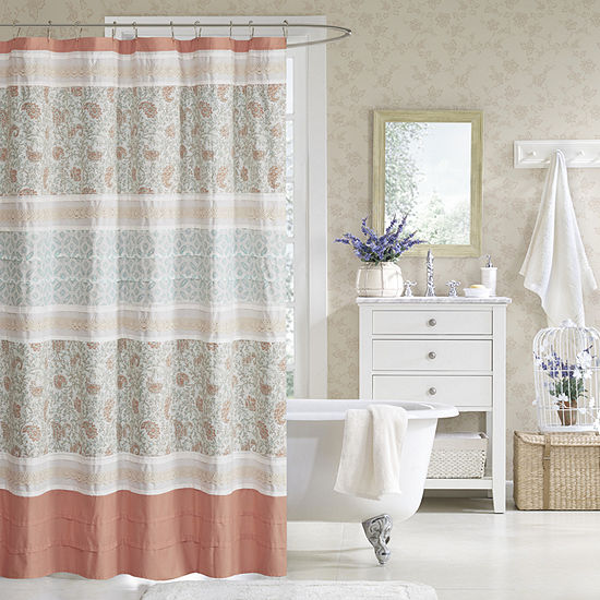 Madison Park Vanessa Shower Curtain, Color: Coral - JCPenney