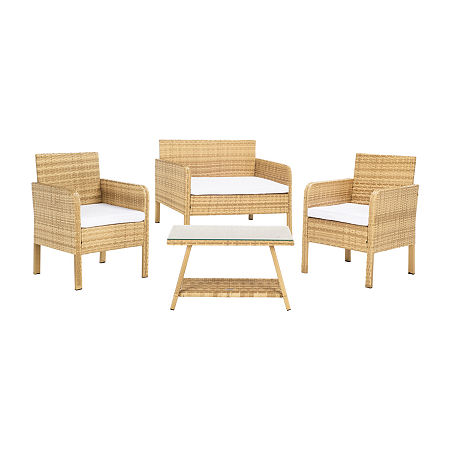 Aboka Patio 4-pc. Conversation Set, One Size, White