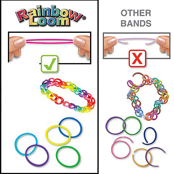 Box With Many Colorful Rubber Bands For Rainbow Loom Stock Photo