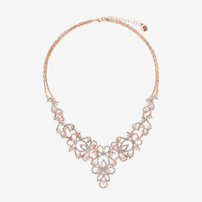 Monet Jewelry Rosegold Tone 19 Inch Statement Necklace