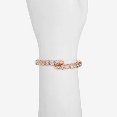 Monet Jewelry Timless Rosegold Tone Womens Rose Tone Bangle Bracelet