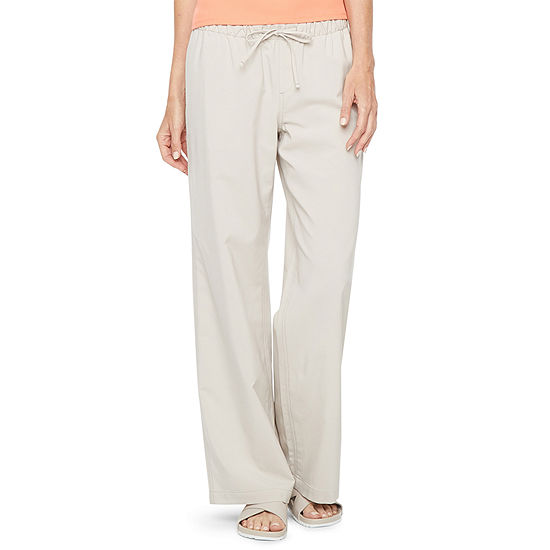 Stylus Womens Wide Leg Pull-On Pants, Color: Silver Gray - JCPenney