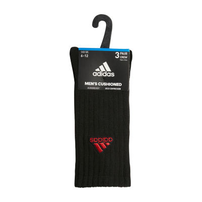 adidas Cushion 3 Pair Crew Socks Mens