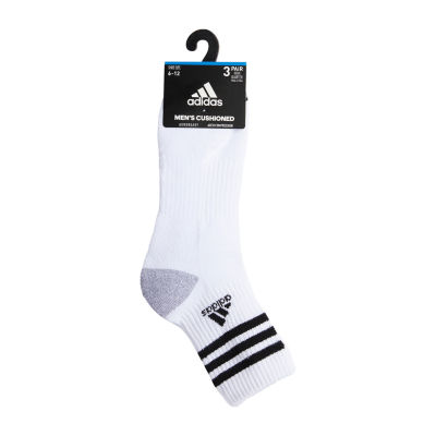 adidas Cushion Mens 3 Pair Quarter Ankle Socks