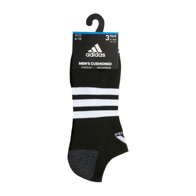 adidas Cushion 3 Pair No Show Socks Mens