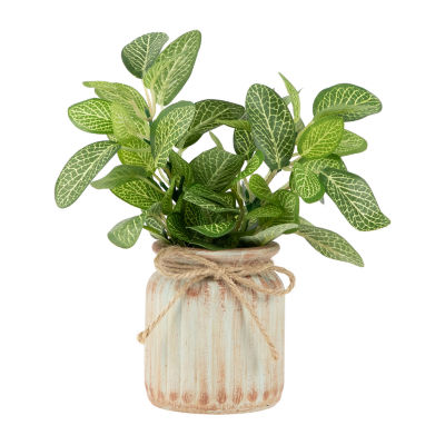 Northlight 8in Foliage In Ceramic Pot Artificial Plant