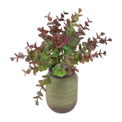 Northlight 2-Toned Eucalyptus Leaves In Pot Artificial Plant