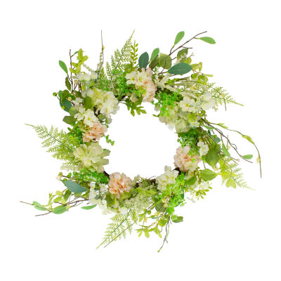 Northlight 28in Spring Floral Berry Indoor Christmas Wreath