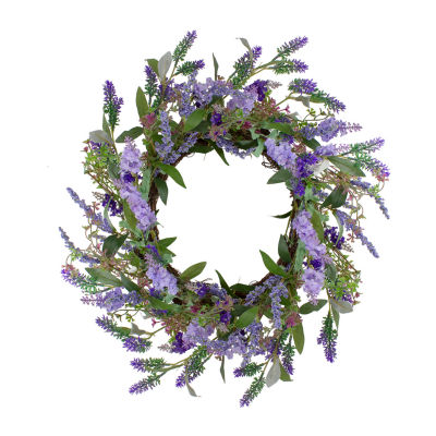 Northlight 18in Lavender  Floral Indoor Christmas Wreath