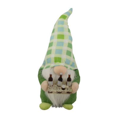 Northlight 9in Green And Blue Plaid Springtime Gnome