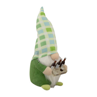 Northlight 9in Green And Blue Plaid Springtime Gnome