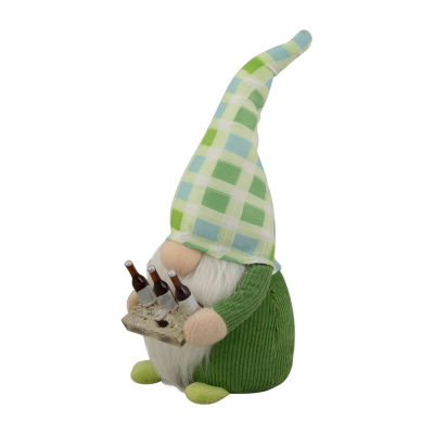 Northlight 9in Green And Blue Plaid Springtime Gnome