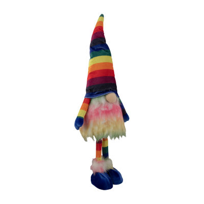 Northlight 20.5in Bright Rainbow Striped Gnome