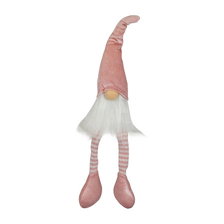 Northlight 16in Striped With Dangling Legs Gnome, One Size, Pink