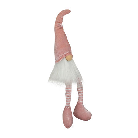 Northlight 16in Striped With Dangling Legs Gnome, One Size, Pink