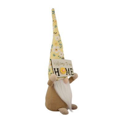 Northlight 15.25in Sunflower Hat With Home Sign Gnome