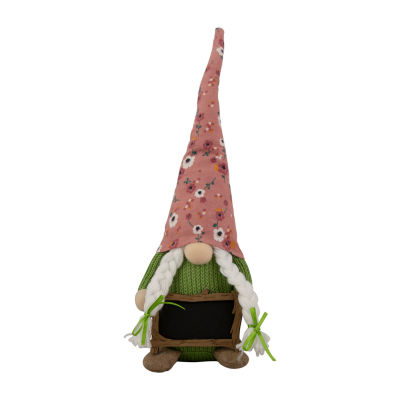 Northlight 16in Floral With Message Board Gnome