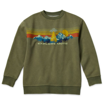 Thereabouts Little & Big Boys Crew Neck Long Sleeve Fleece Sweatshirt