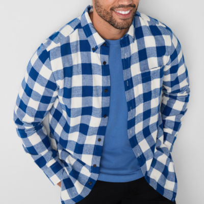 St. John's Bay Mens Classic Fit Long Sleeve Flannel Shirt