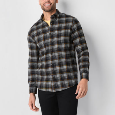 St. John's Bay Mens Long Sleeve Classic Fit Flannel Shirt