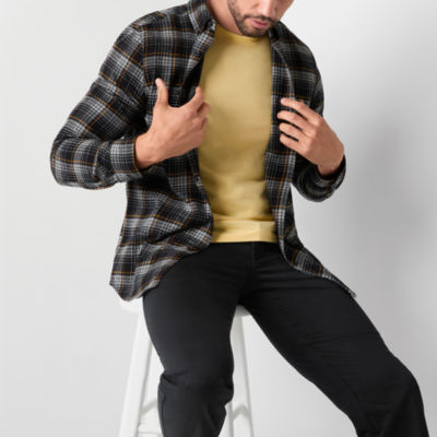 St. John's Bay Mens Long Sleeve Classic Fit Flannel Shirt