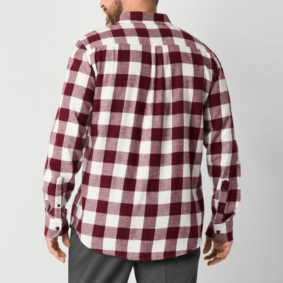 St. John's Bay Mens Long Sleeve Classic Fit Flannel Shirt