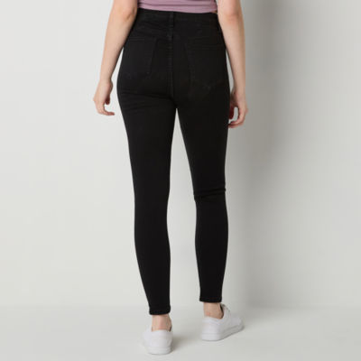 Arizona Ripped Womens High Rise Curvy Fit Skinny Jean