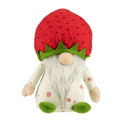 Northlight 9.5in Green And Red Boy Strawberry With Gnome