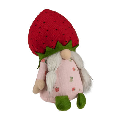 Northlight 9.5in Green Red Girl Strawberry Gnome