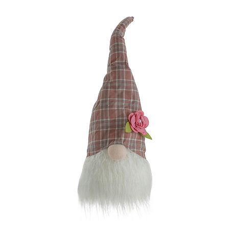 Northlight 20in Plaid With Head Gnome, One Size, Pink