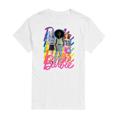 Juniors Barbie Photoreal Tee Womens Crew Neck Short Sleeve Graphic T-Shirt