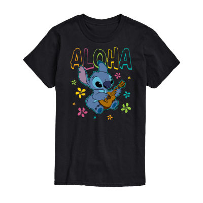 Juniors Aloha Stitch Tee Womens Crew Neck Short Sleeve Graphic T-Shirt