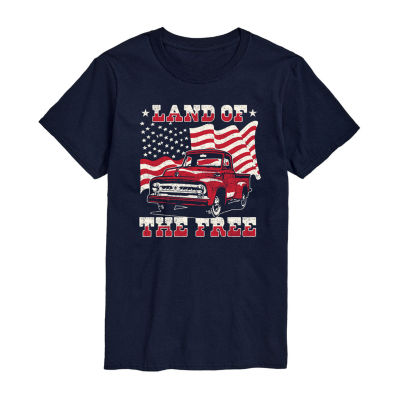 Mens Short Sleeve Americana Truck Graphic T-Shirt