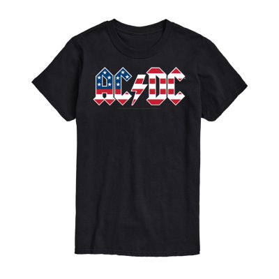 Mens Short Sleeve Americana AC/DC Graphic T-Shirt