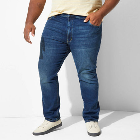 mutual weave Big and Tall Mens Tapered Leg Regular Fit Jeans, 48 29, Blue