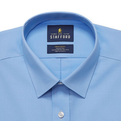 Stafford Big Advanced Performance Sweat Repel Mens Regular Fit Stretch Fabric Wrinkle Free Long Sleeve Dress Shirt