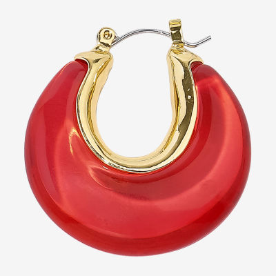 Mixit Womens 1 1/4 Inch Hoop Earrings
